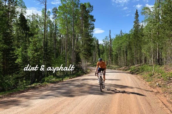 gravel bike rider in dna cycling kit