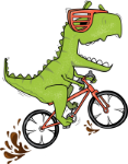 dirty dino gravel grinder logo