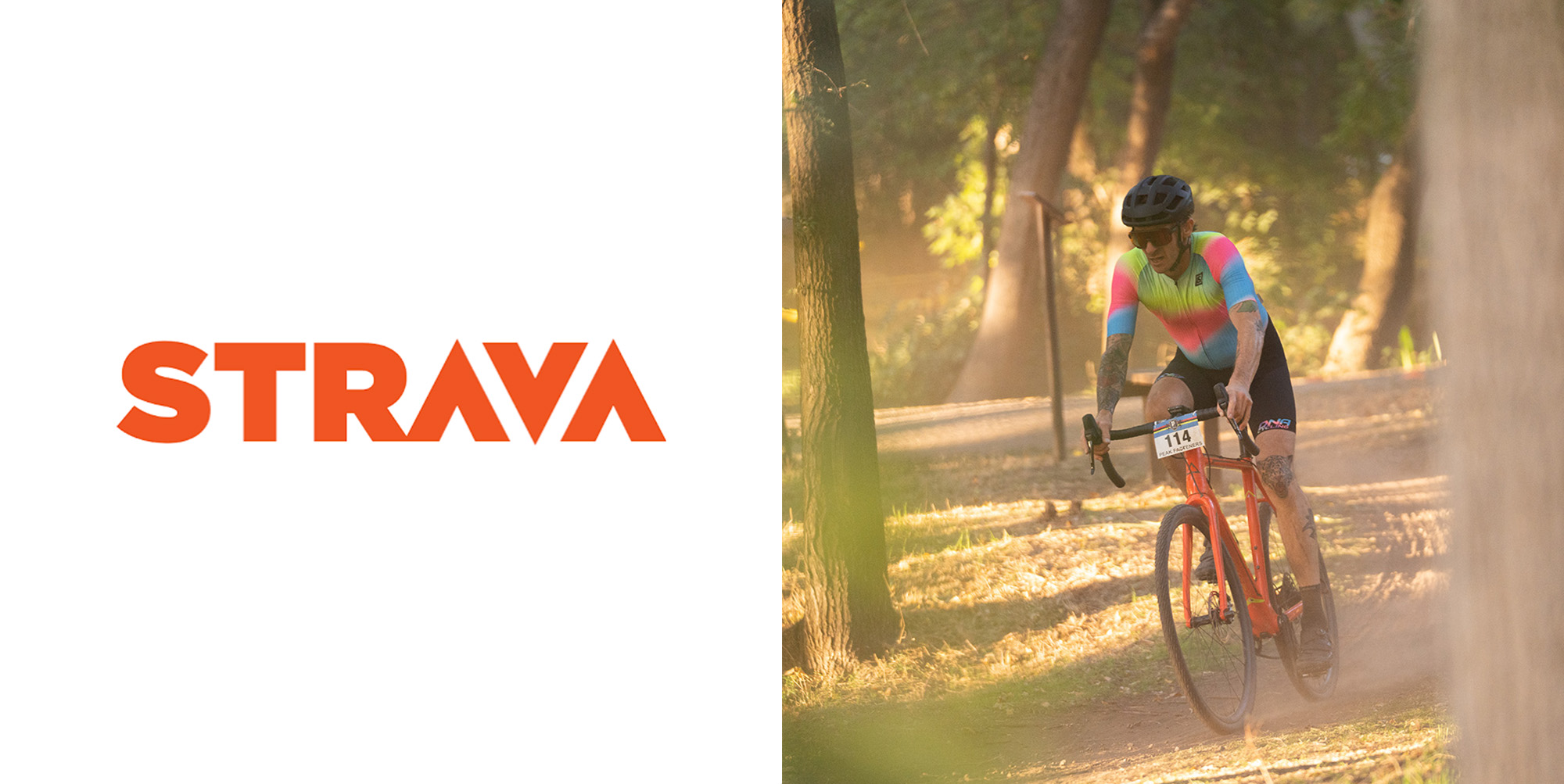 strava square with racer