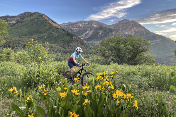 person riding bike in AF canyon