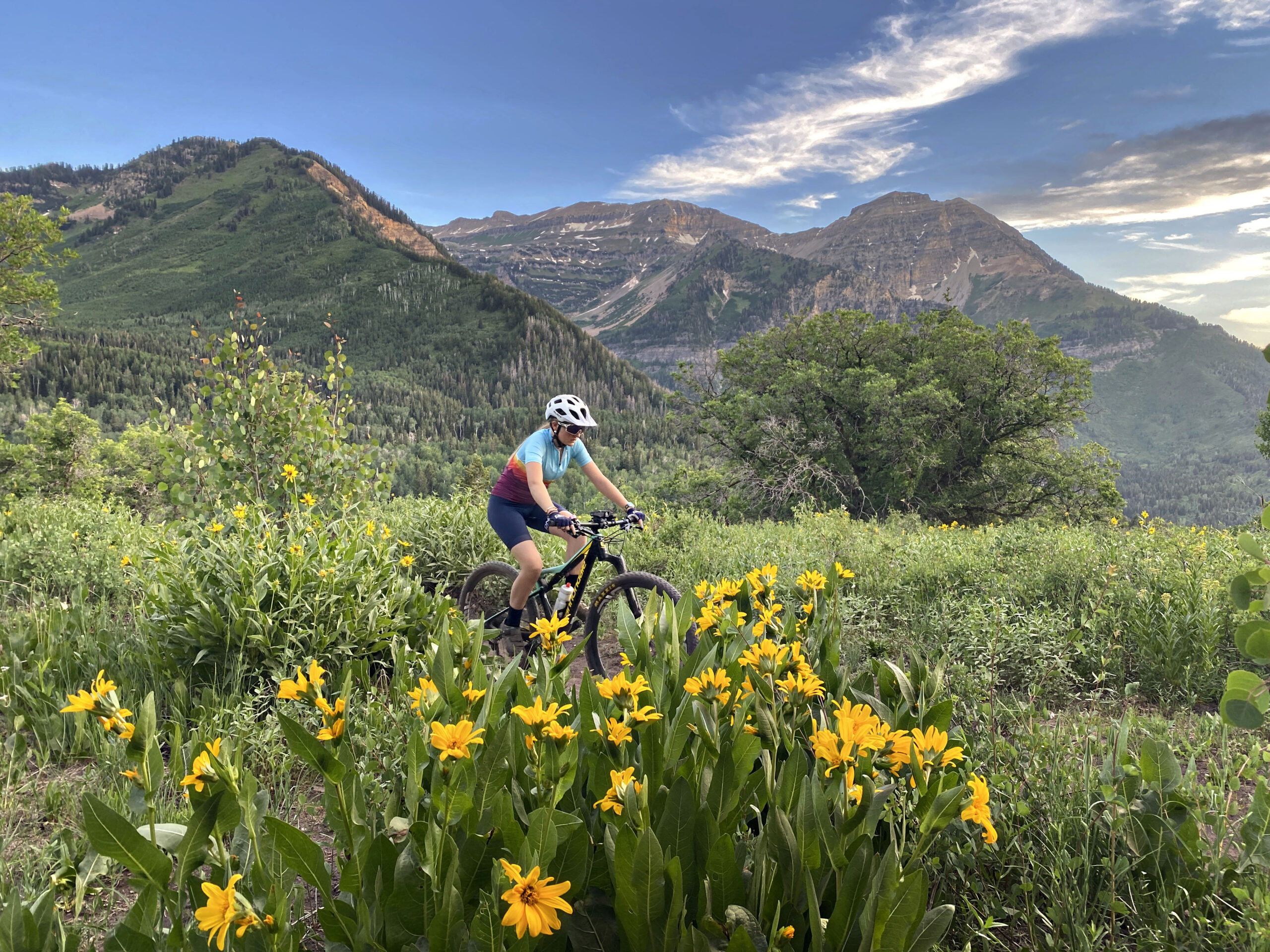 person riding bike in AF canyon