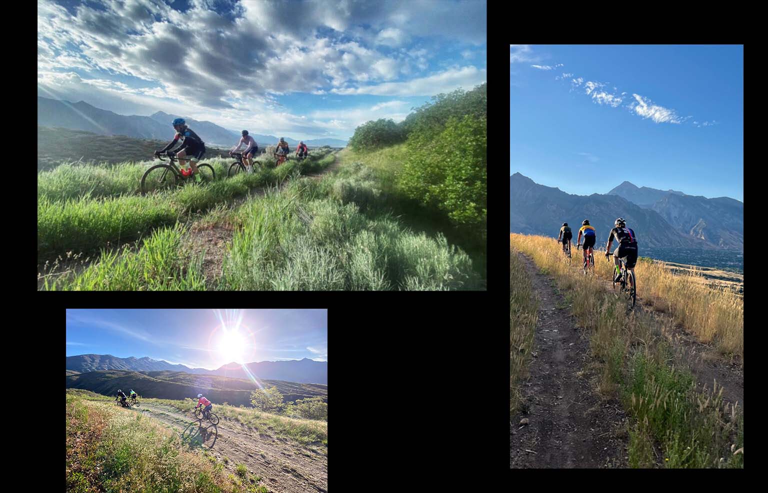 people riding bikes in corner canyon