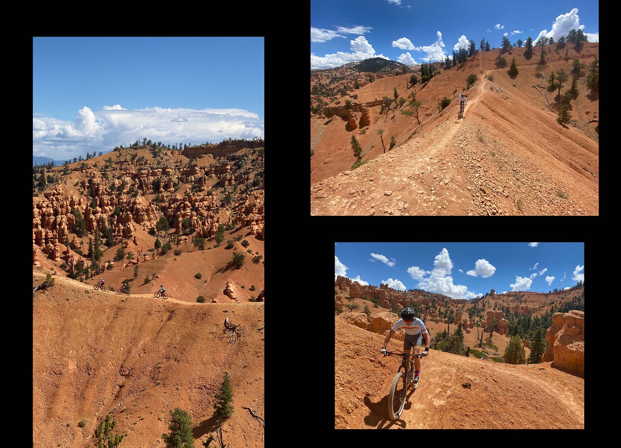 people riding around thunder mountain trail