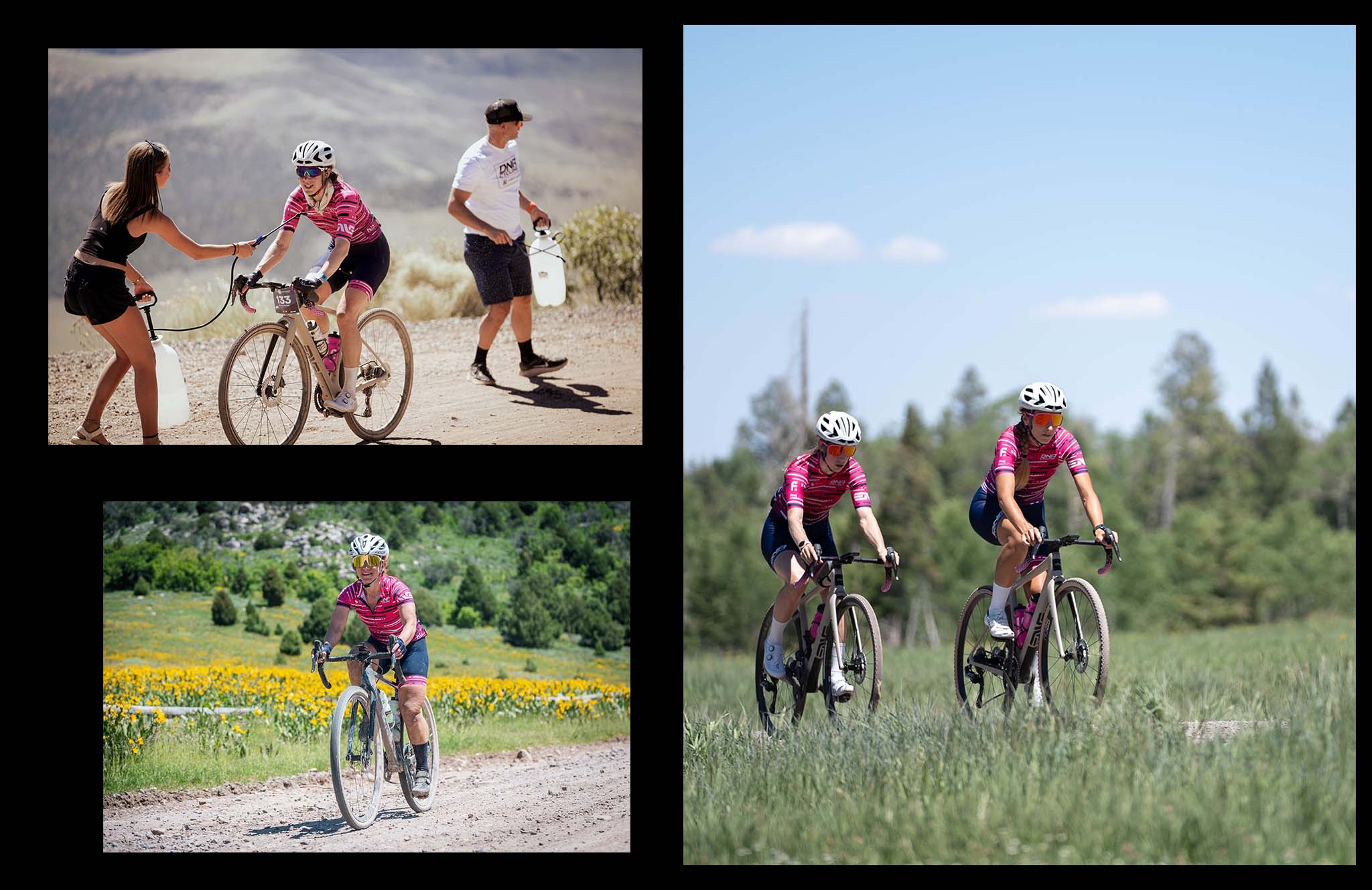 gravel biking collage