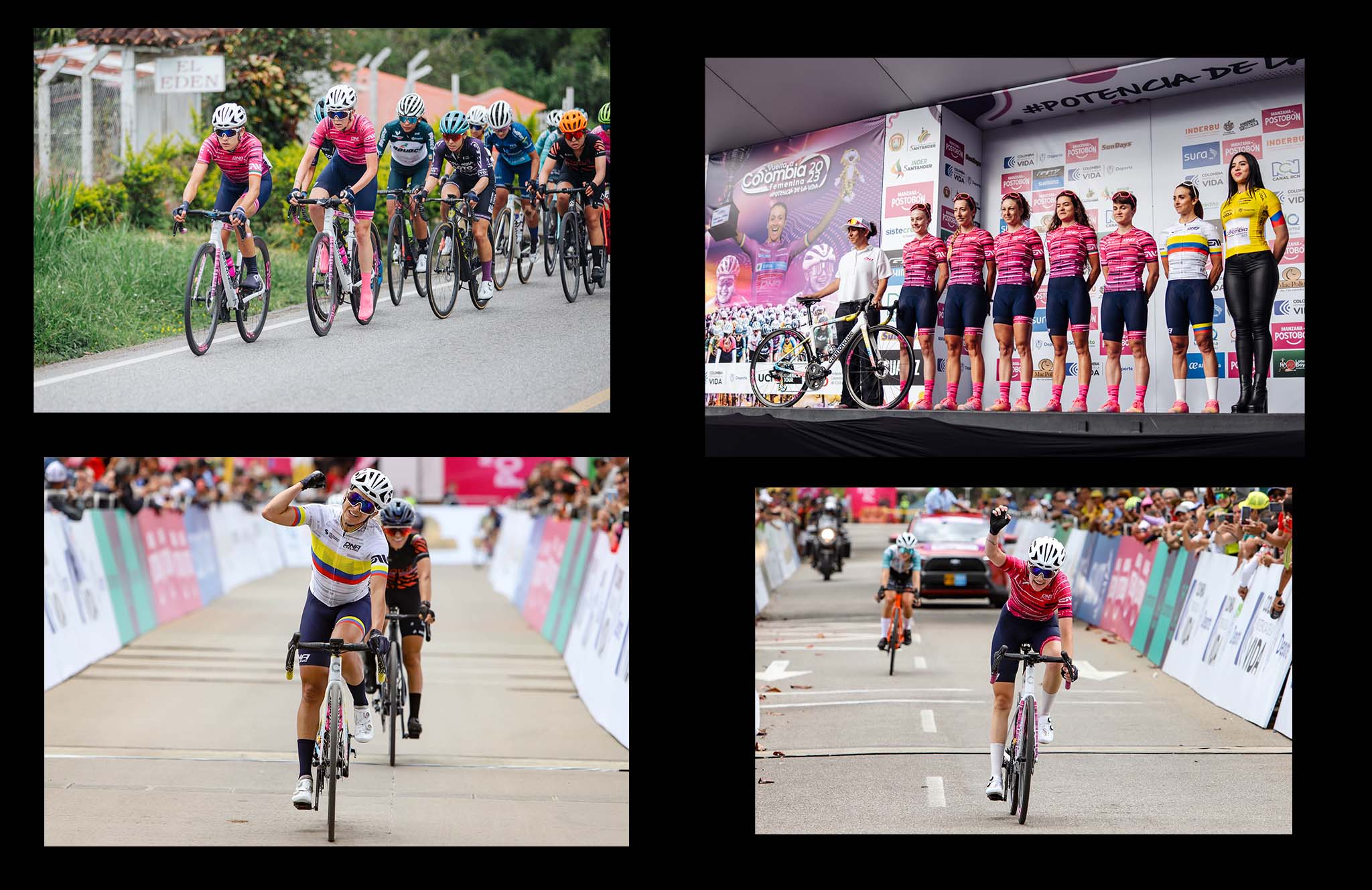 stage racing collage